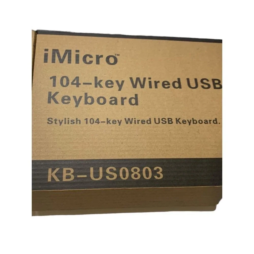 iMicro KB-US0803 104-Key Wired‎ USB English Keyboard Black